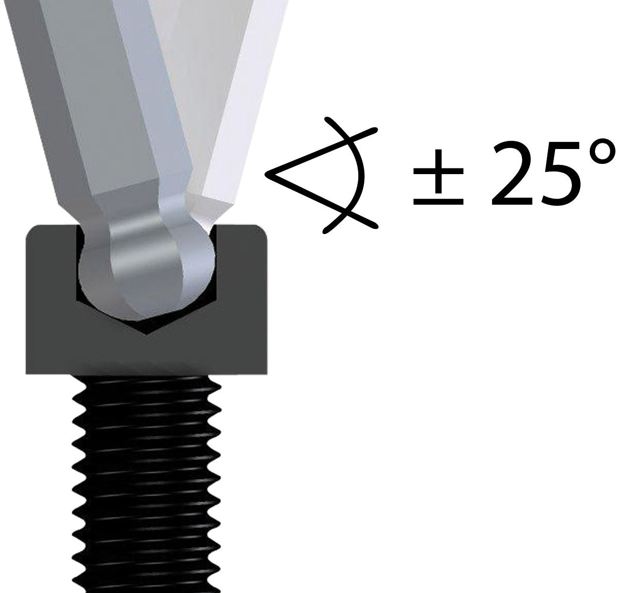 GEDORE 43 KTX T27 - Llave TORX® Bola Acodada T27