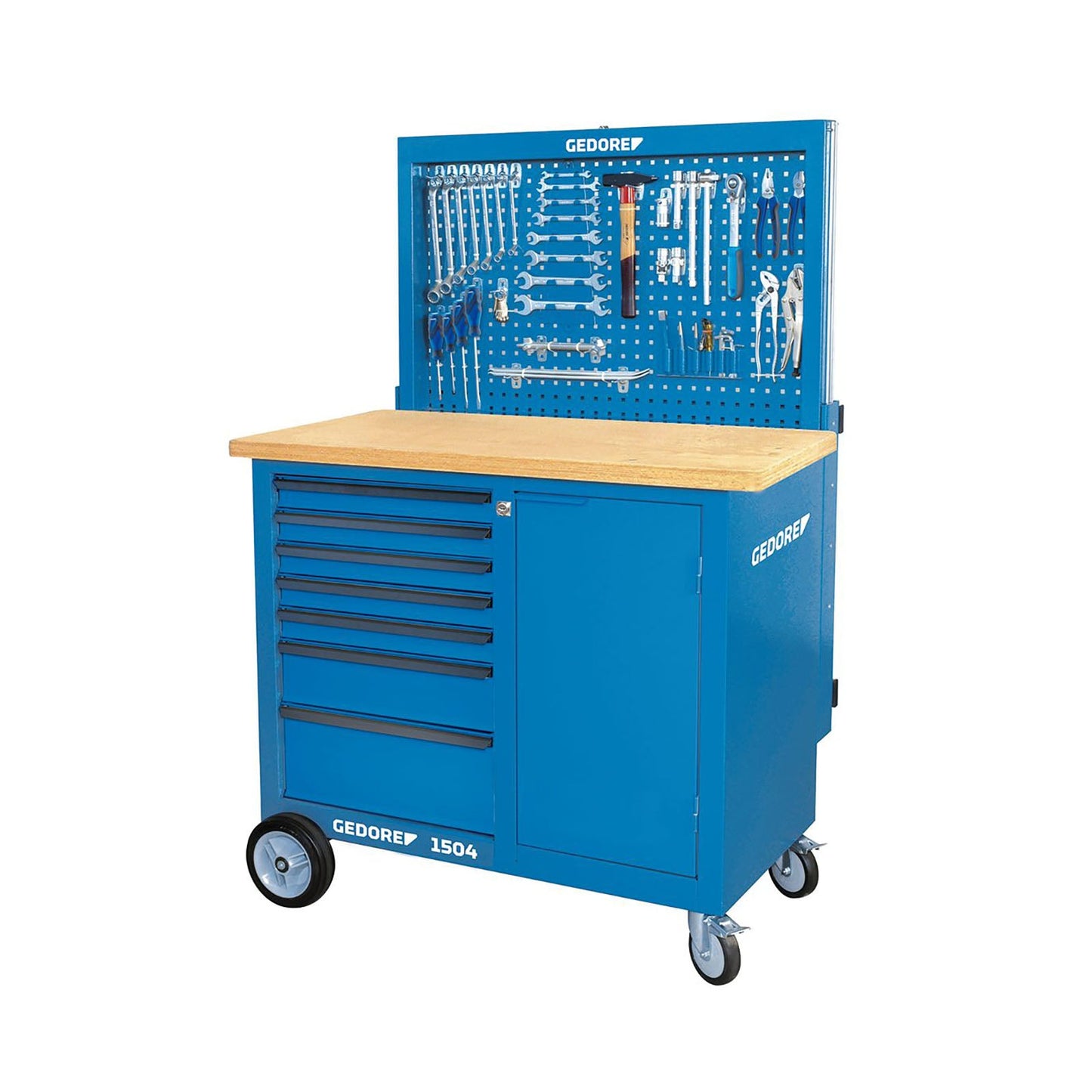 GEDORE BR 1504 0511 L - Banco trabajo móvil con panel