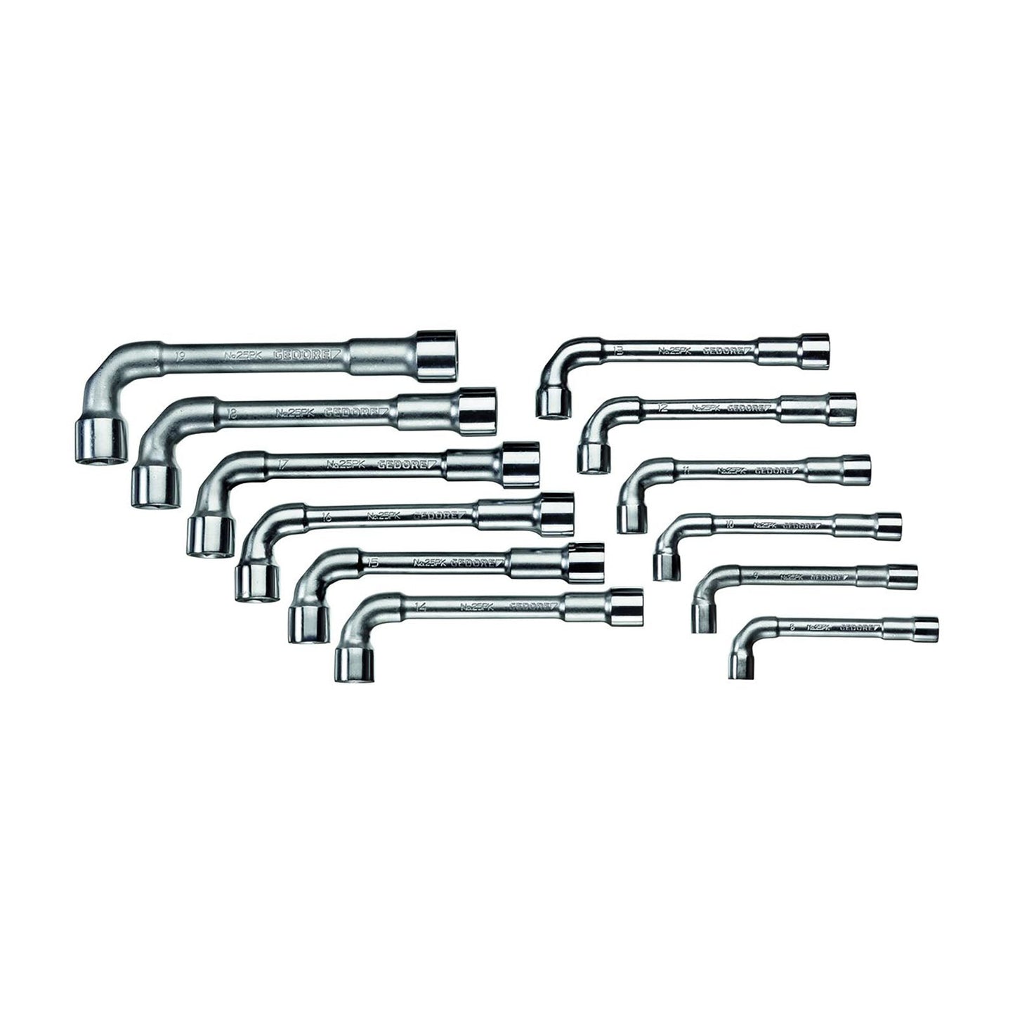 GEDORE 25 PK-012 - Juego de Llaves de Pipa 8-19 mm