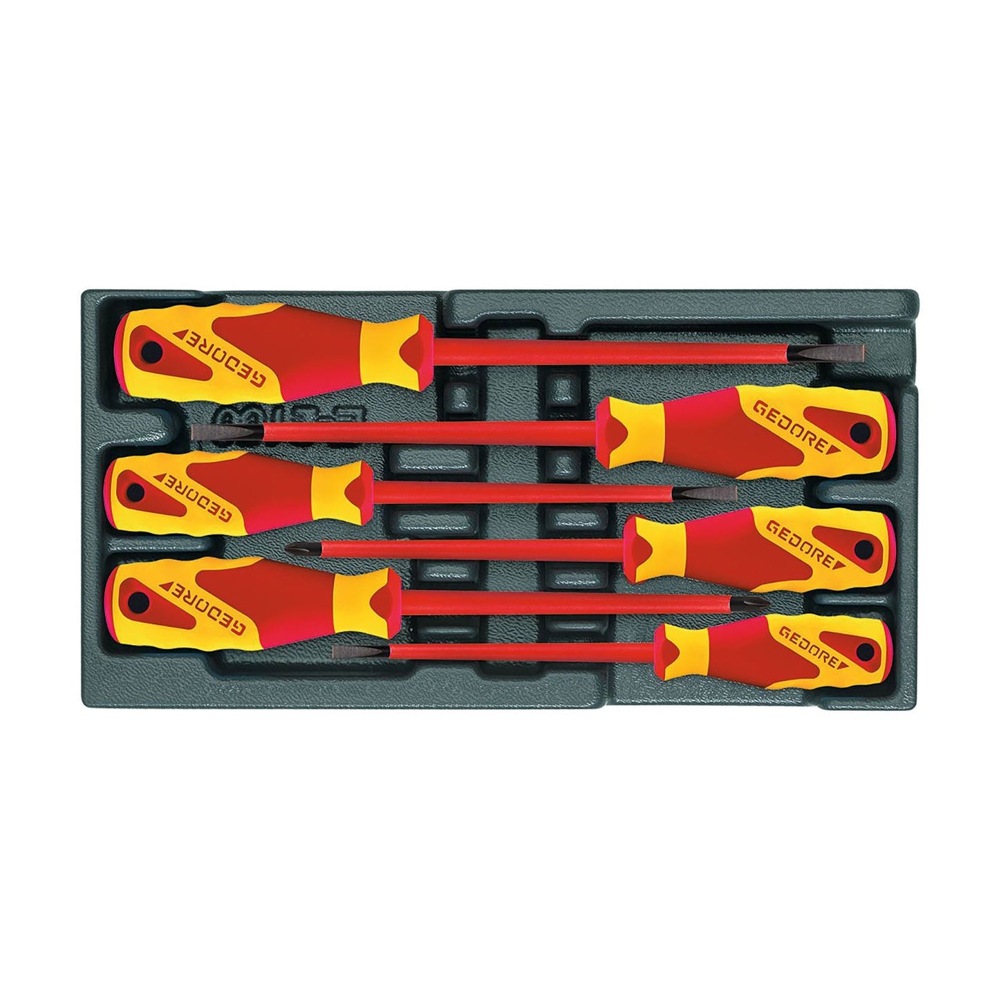 GEDORE 1500 ES-VDE 2170 PZ - VDE isolatutako PZ bihurkinen multzoa ES plastikozko moduluan (1733095)