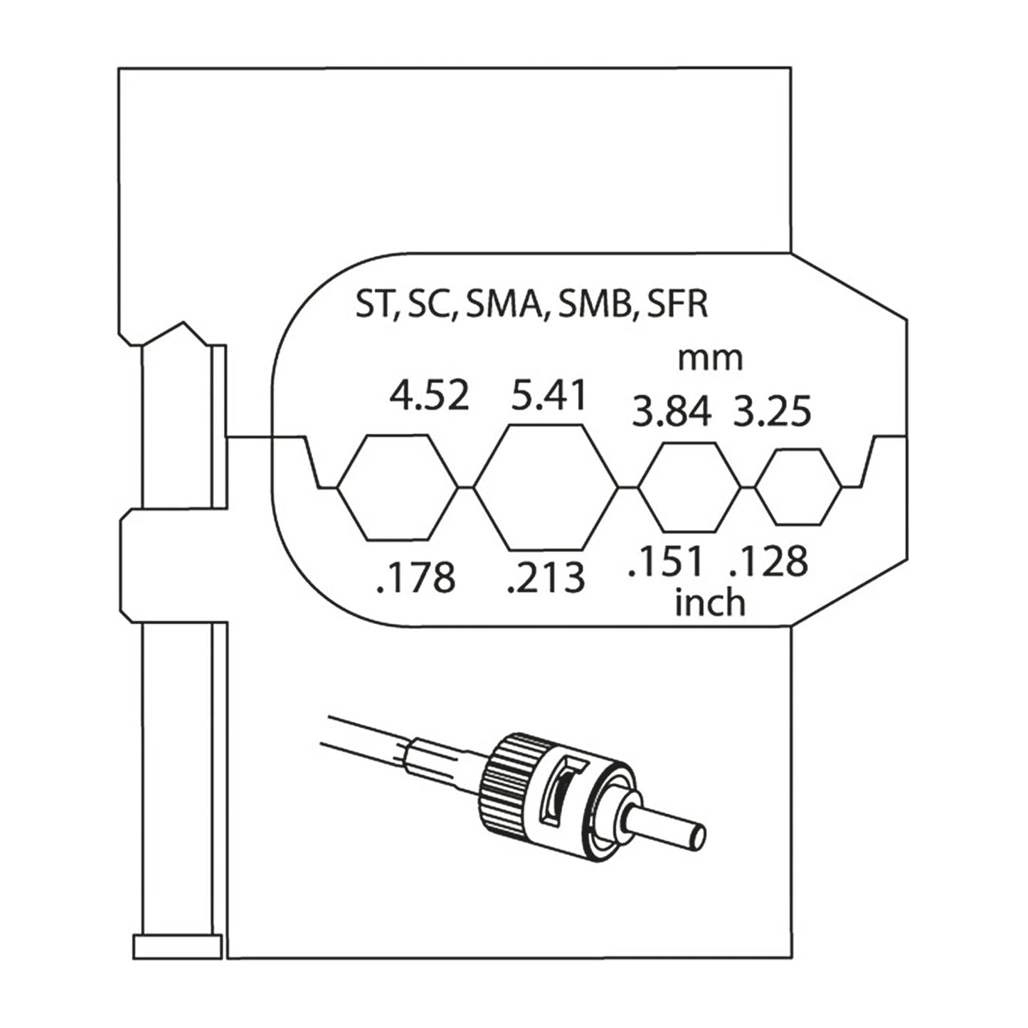 GEDORE 8140-12 - Módulo conectores fibra óptica