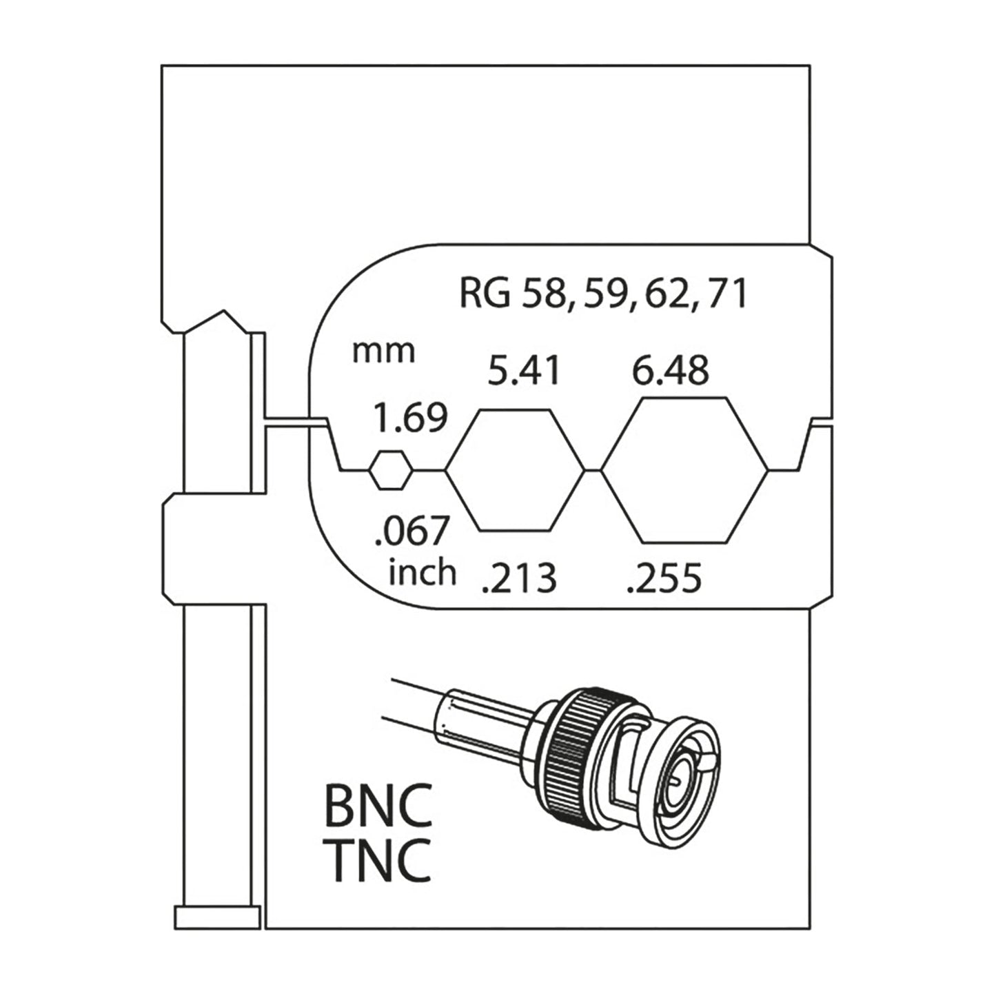 GEDORE 8140-14 - Módulo conectores coaxiales