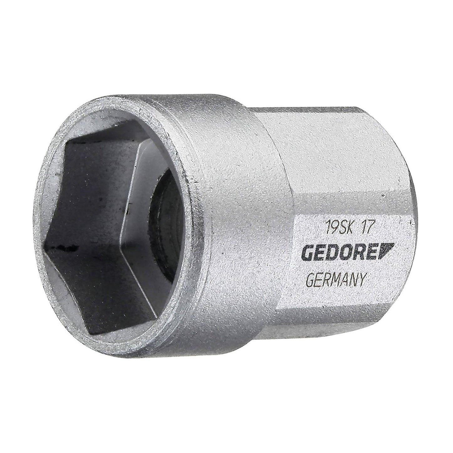 GEDORE 19 SK - Vasos Hexagonales de 1/2" con orificio pasante