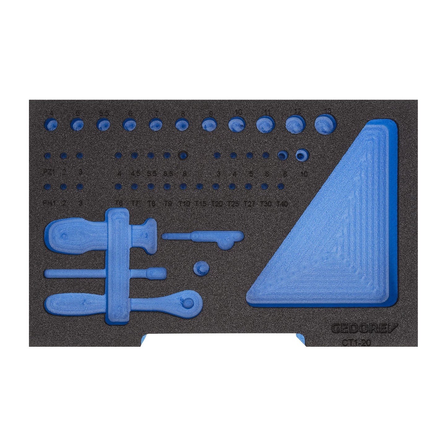 GEDORE EI-1100 CT1-20 - Mousse L-BOXX - Douilles 1/4"