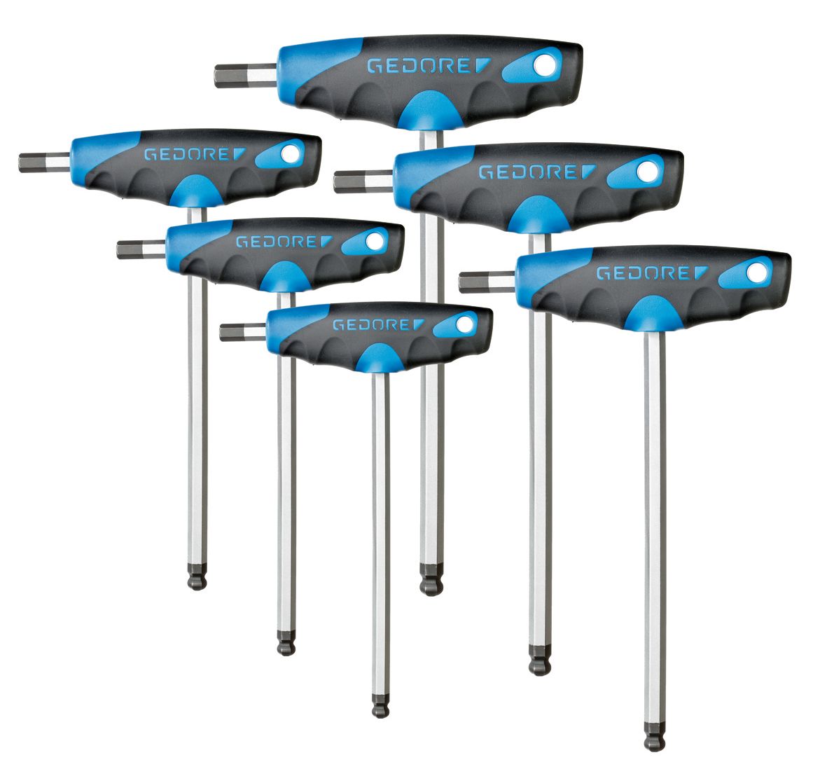 GEDORE DT 2142-06 - Juego de 6 llaves allen DT