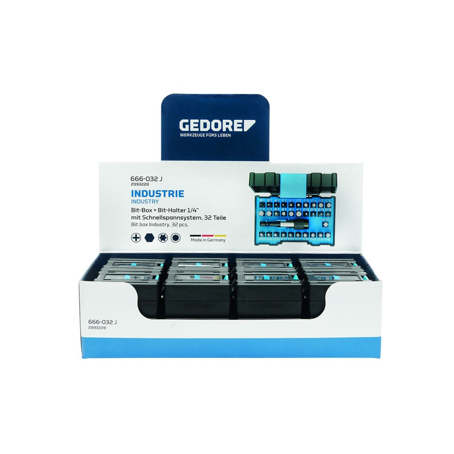 GEDORE VS 666-032-J - Écran avec 16x Bit-Box Industry