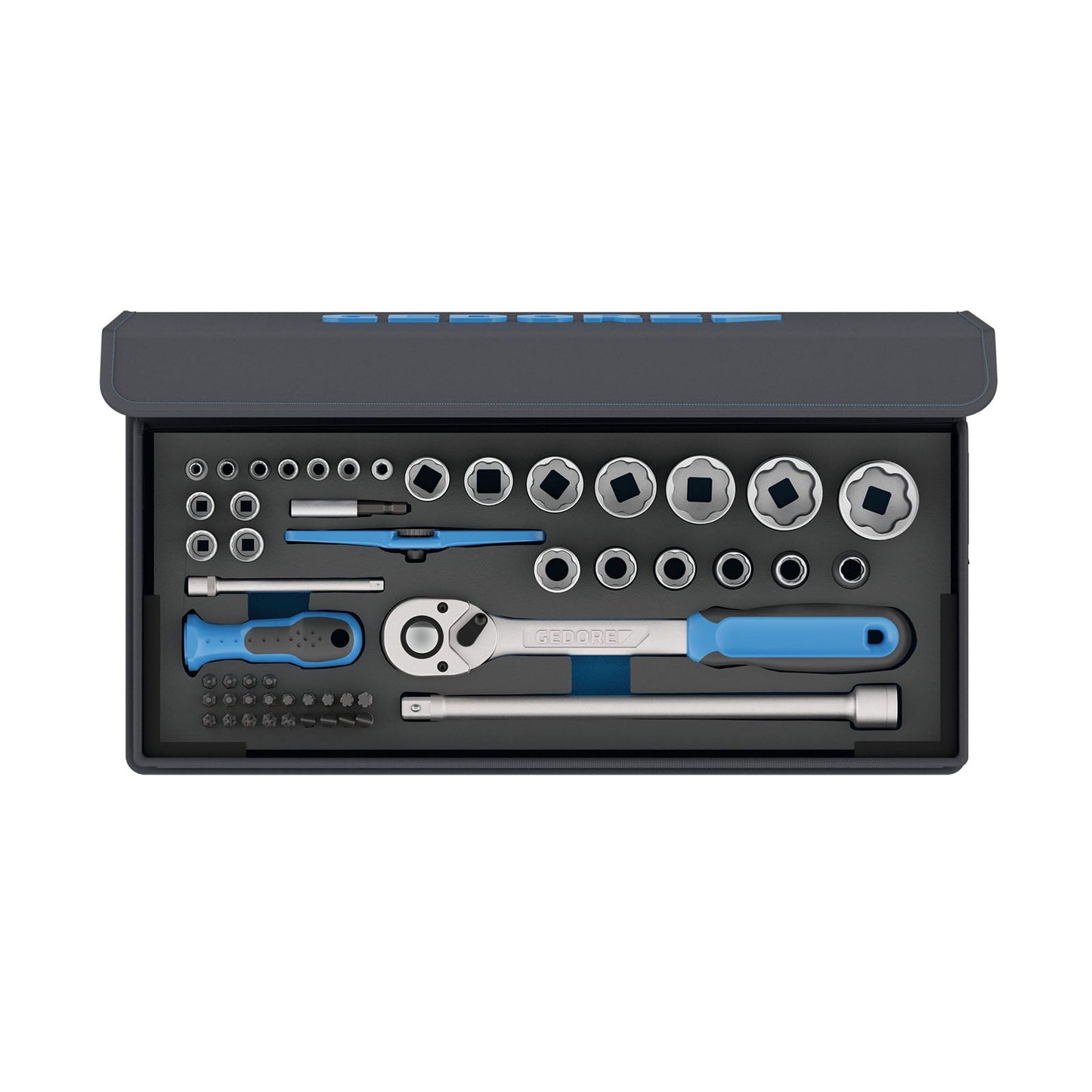 GEDORE TC 19-20-MU-10 - Jeu de douilles 1/4"-1/2" 52 pièces