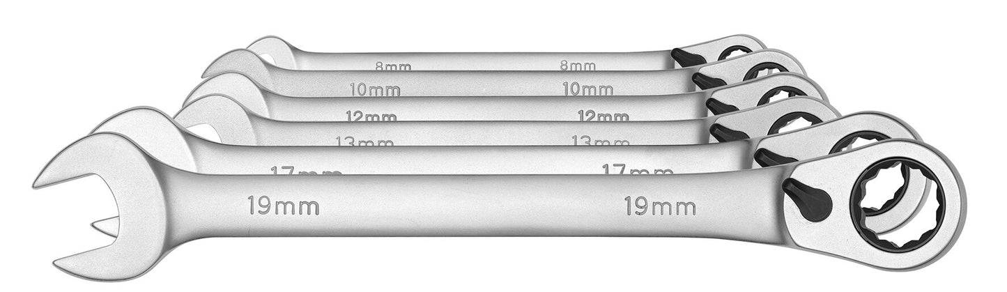 GEDORE red R07205106 - Jeu de 6 clés mixtes à cliquet, 8-19 mm