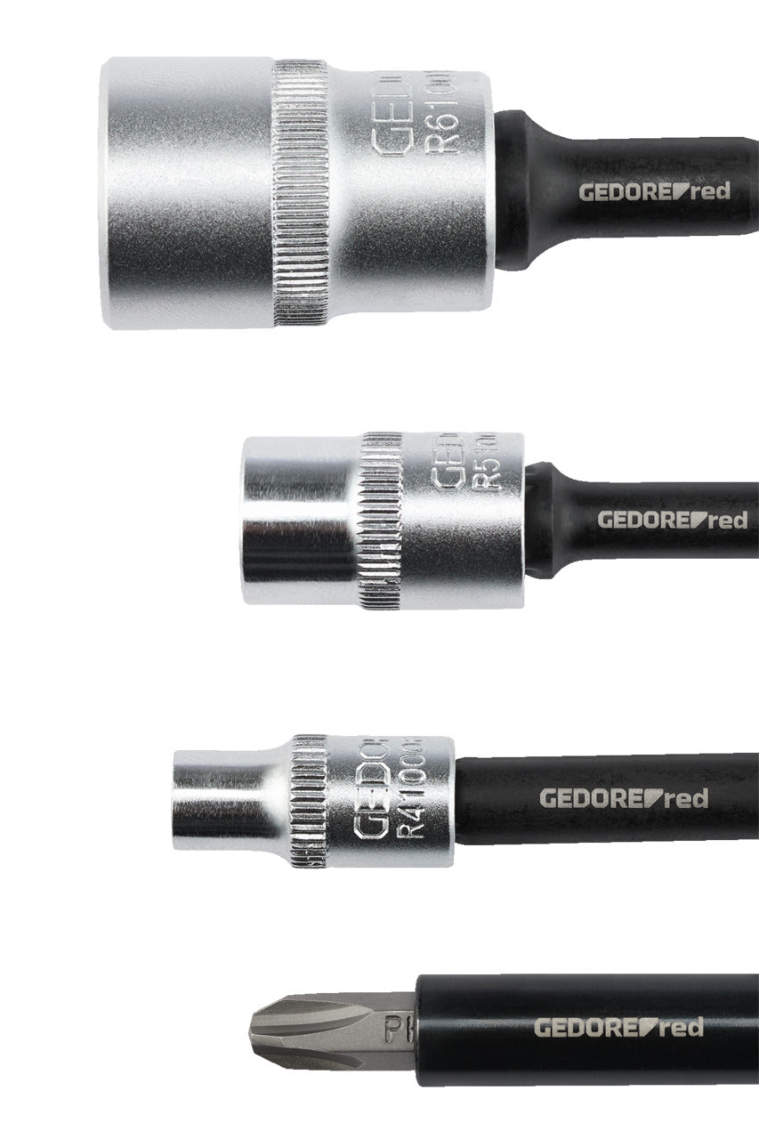 GEDORE red R47102004 - Jeu de 4 adaptateurs pour perceuses et visseuses