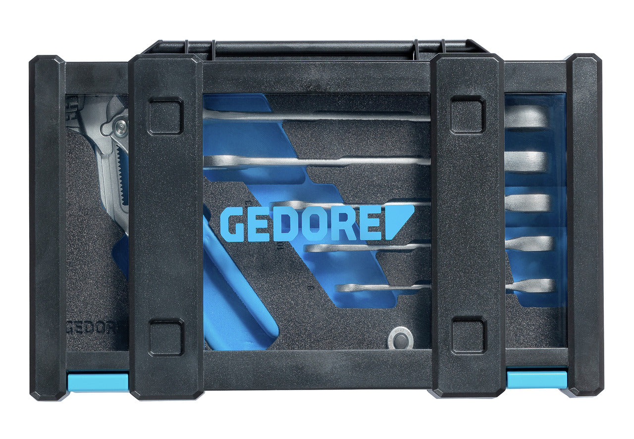 GEDORE 7 RA 183 - Juego de llaves de carraca con pinzas