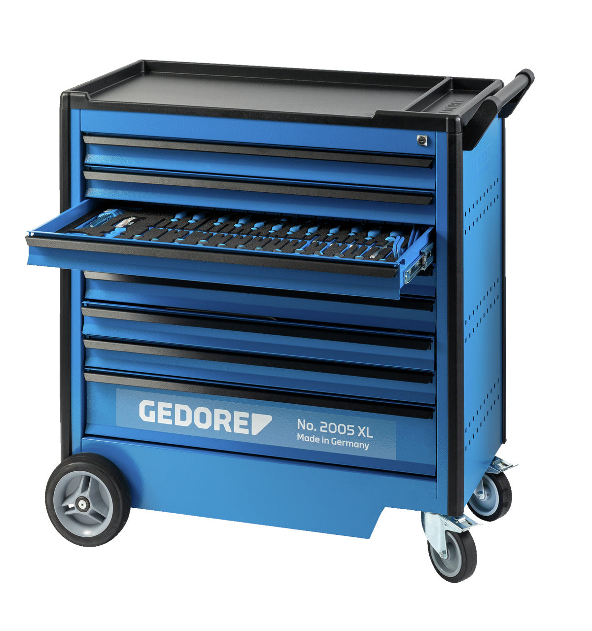 GEDORE 2005 XL-S-466 - Carro de taller 2005 XL de 8 cajones con surtido de 466 herramientas