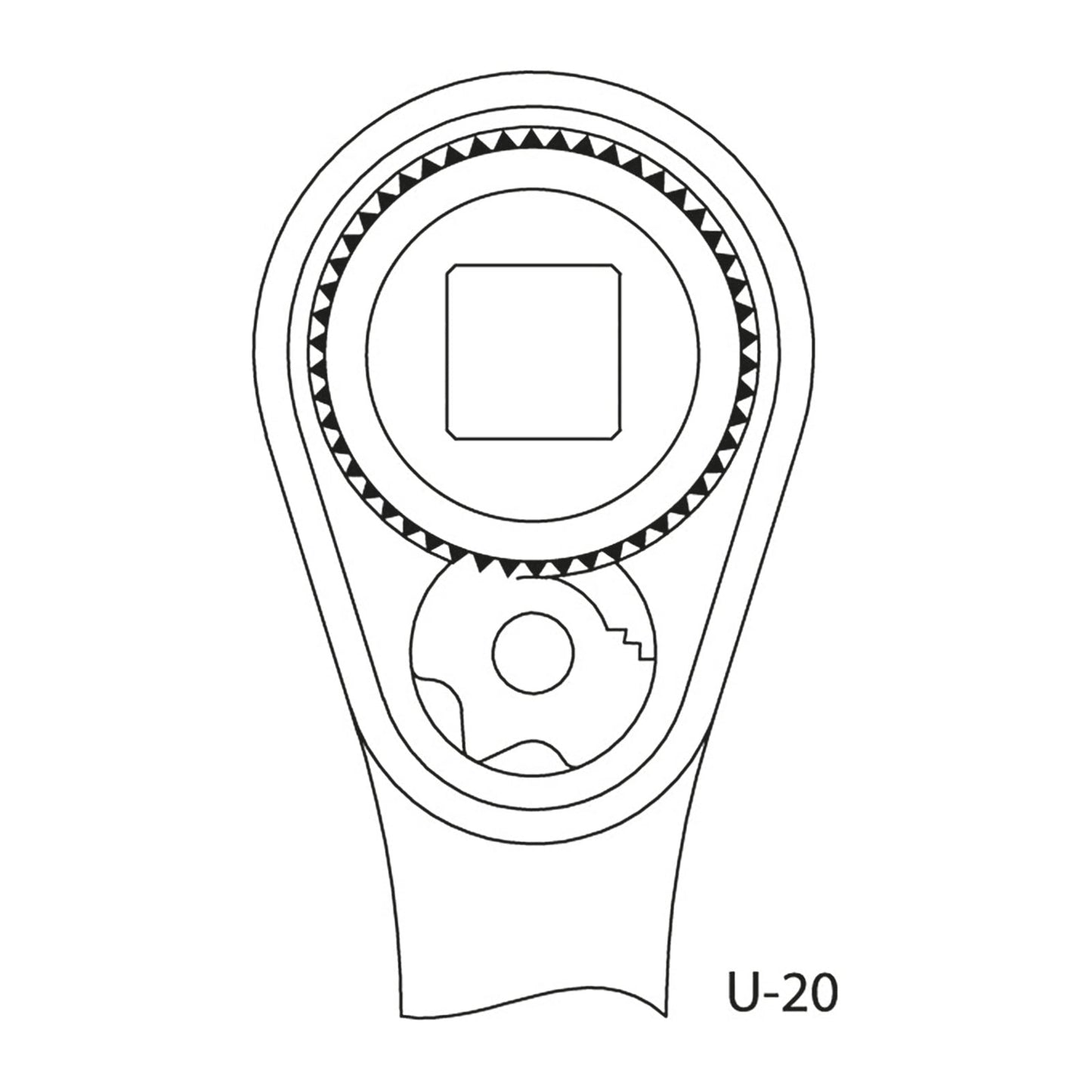 GEDORE SB 3093 U-20 - Clé à rochet 3/8" sous blister