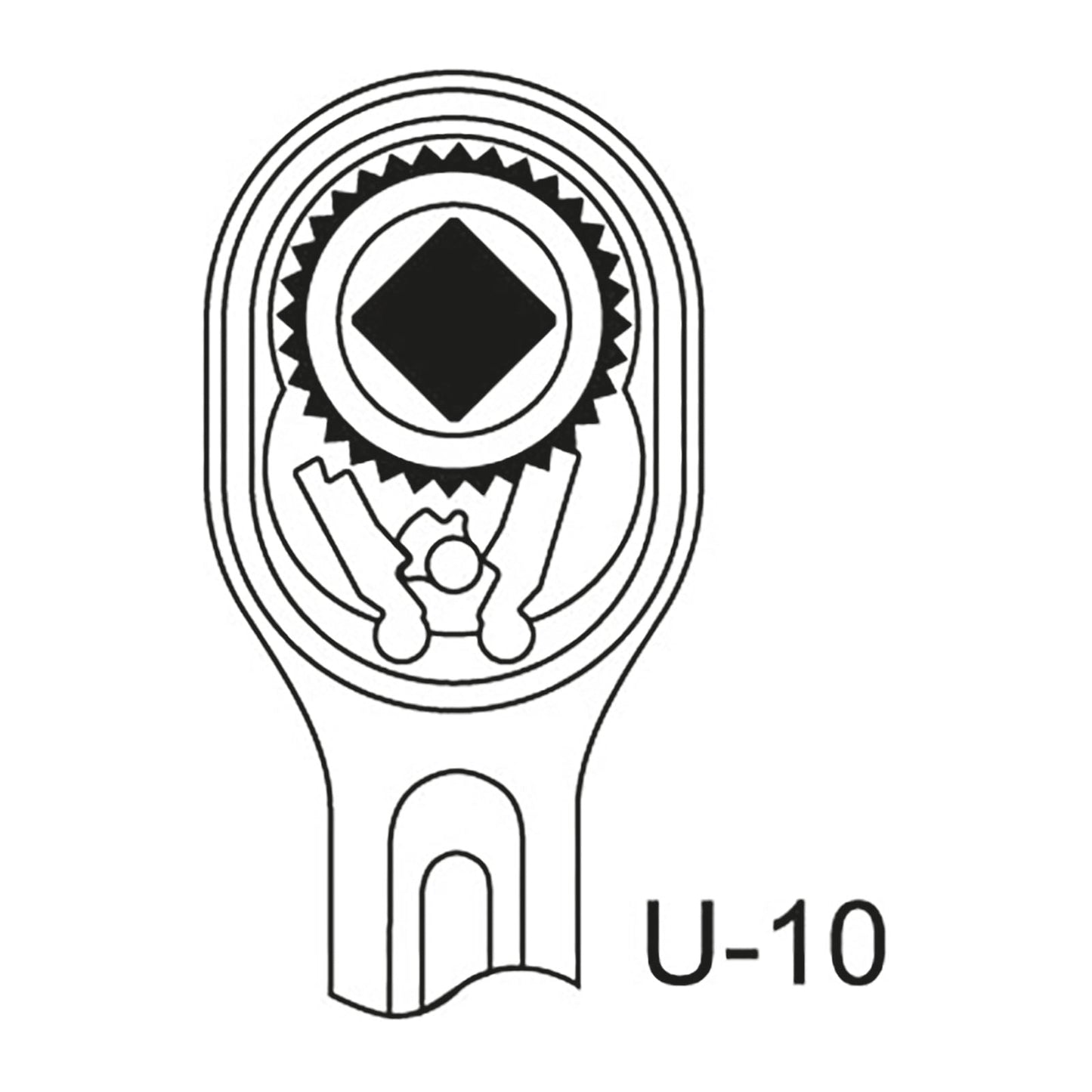 GEDORE 2193 U-10 K - Cabeza de Carraca 1", U-10