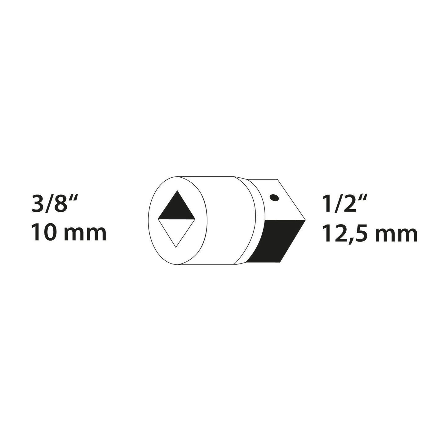 GEDORE 3019 - Pieza Ampliadora 3/8" a 1/2"