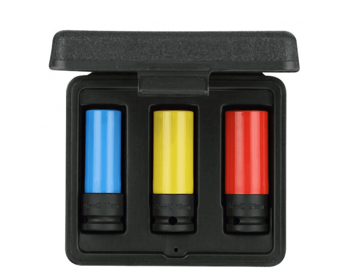 GEDORE red R63043003 - Juego de vasos de impacto 1/2" para llantas, 3 piezas