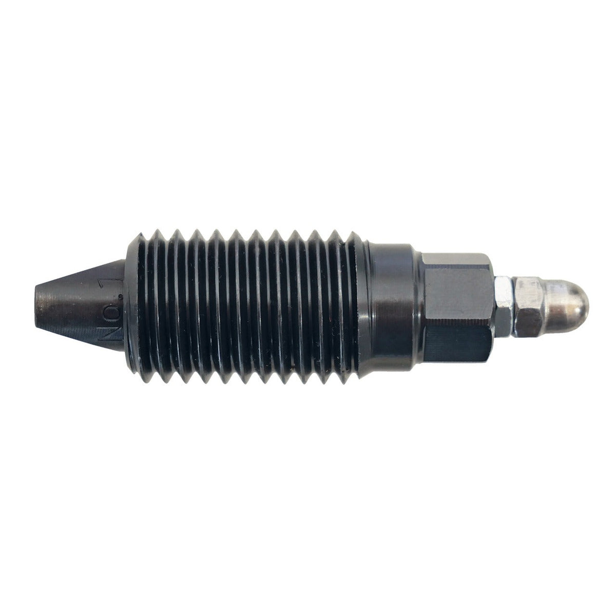 KL-0104-2121 A - Tornillo de presión con cuña No. 1: Tornillo roscado negro con punta cónica y extremo redondeado metálico