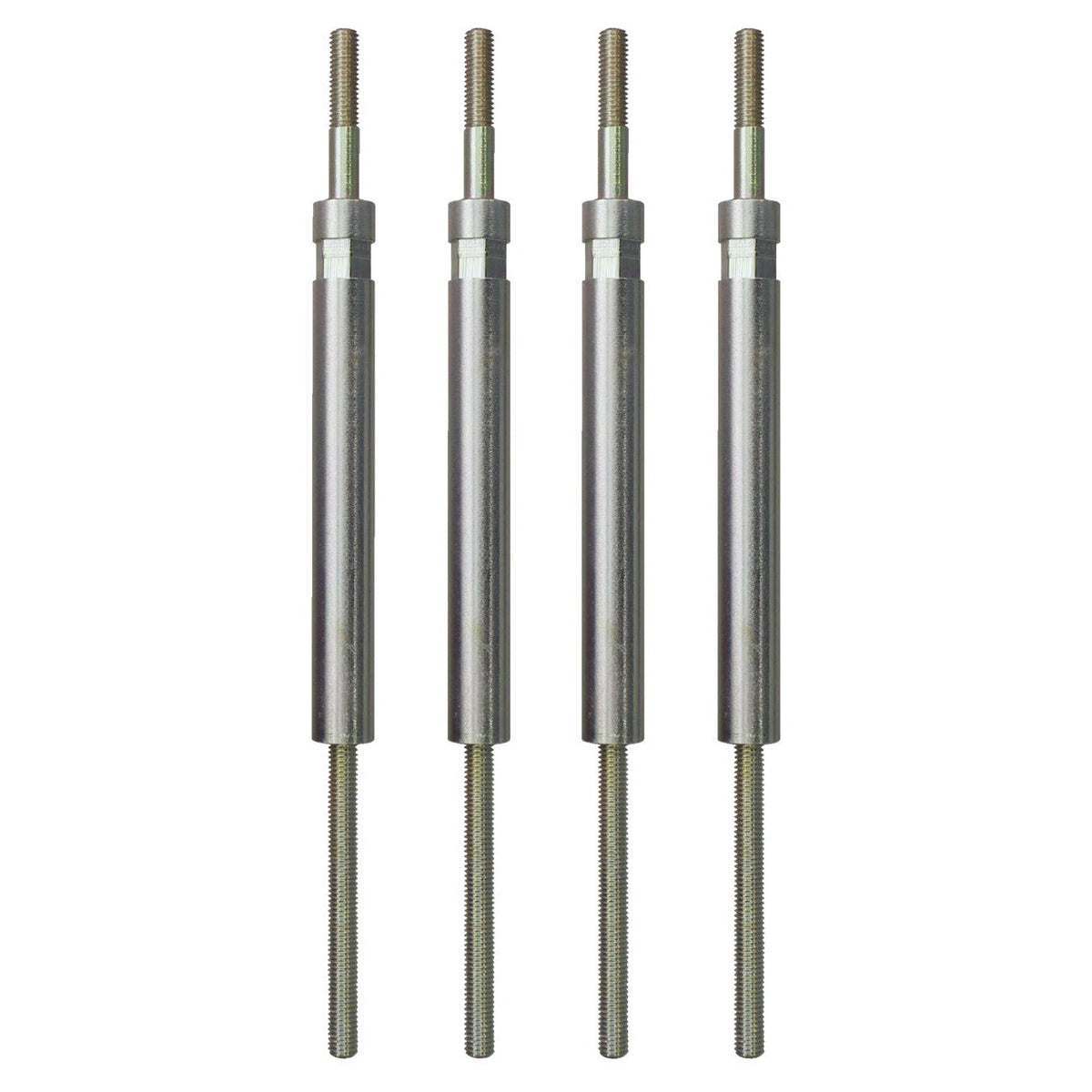 KL-0186-1232 L - Juego de tornillos de soporte M8 180mm: Cuatro varillas metálicas roscadas en ambos extremos