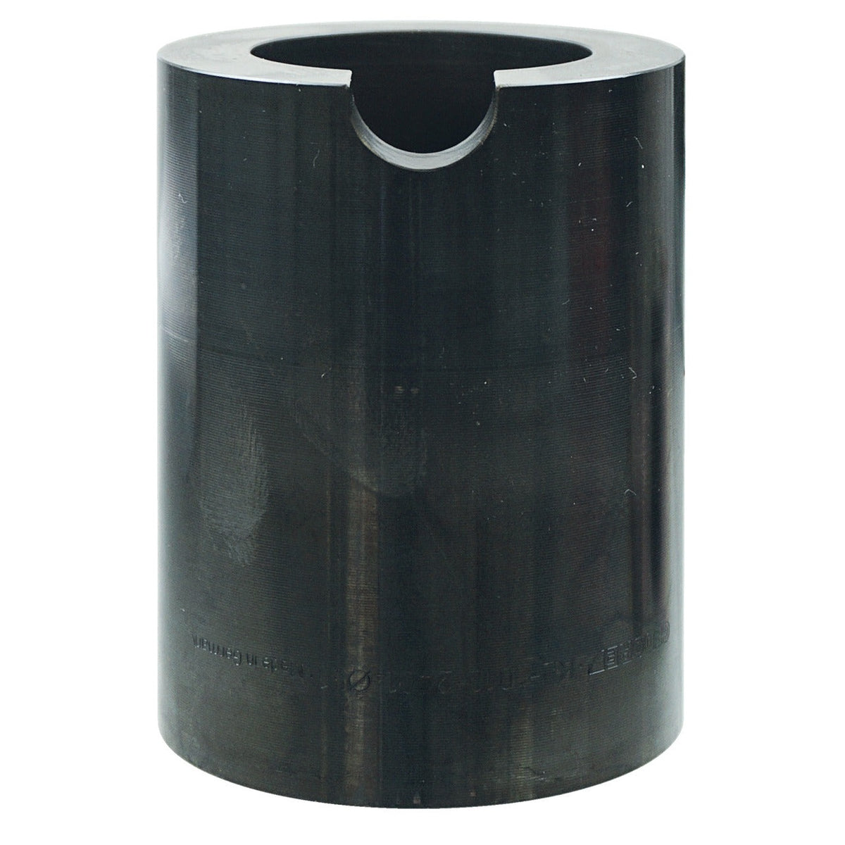 KL-1010-2401 - Manguito cónico Ø51 mm: Manguito cilíndrico negro con orificio central y muesca lateral