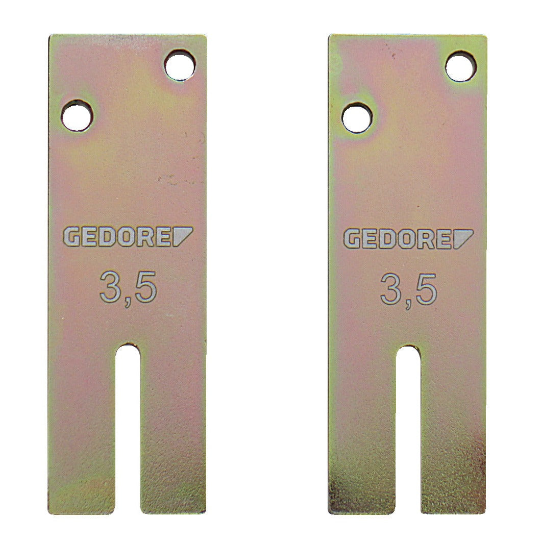 KL-0120-813 - Juego de adaptadores de 3,5 mm: Par de placas metálicas planas con muesca y dos orificios, marcadas 3,5