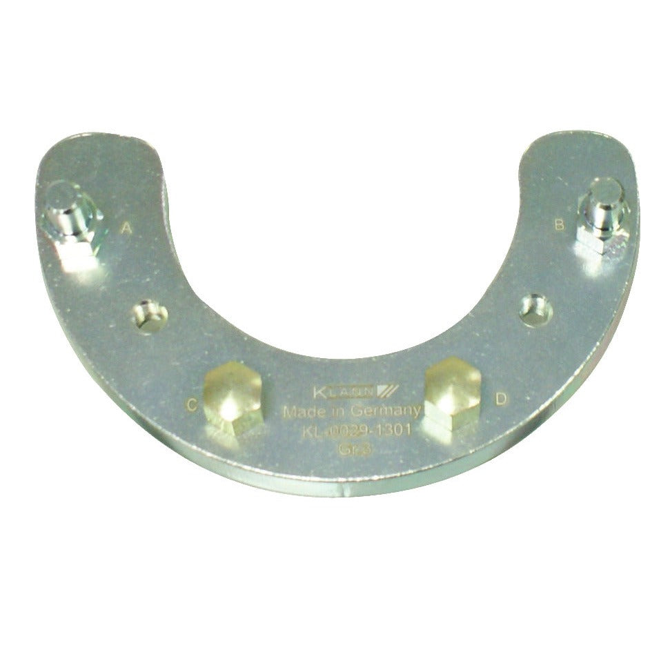 KL-0029-131 - Placa de soporte tamaño 3 con tornillos: Placa metálica en forma de U con pasadores