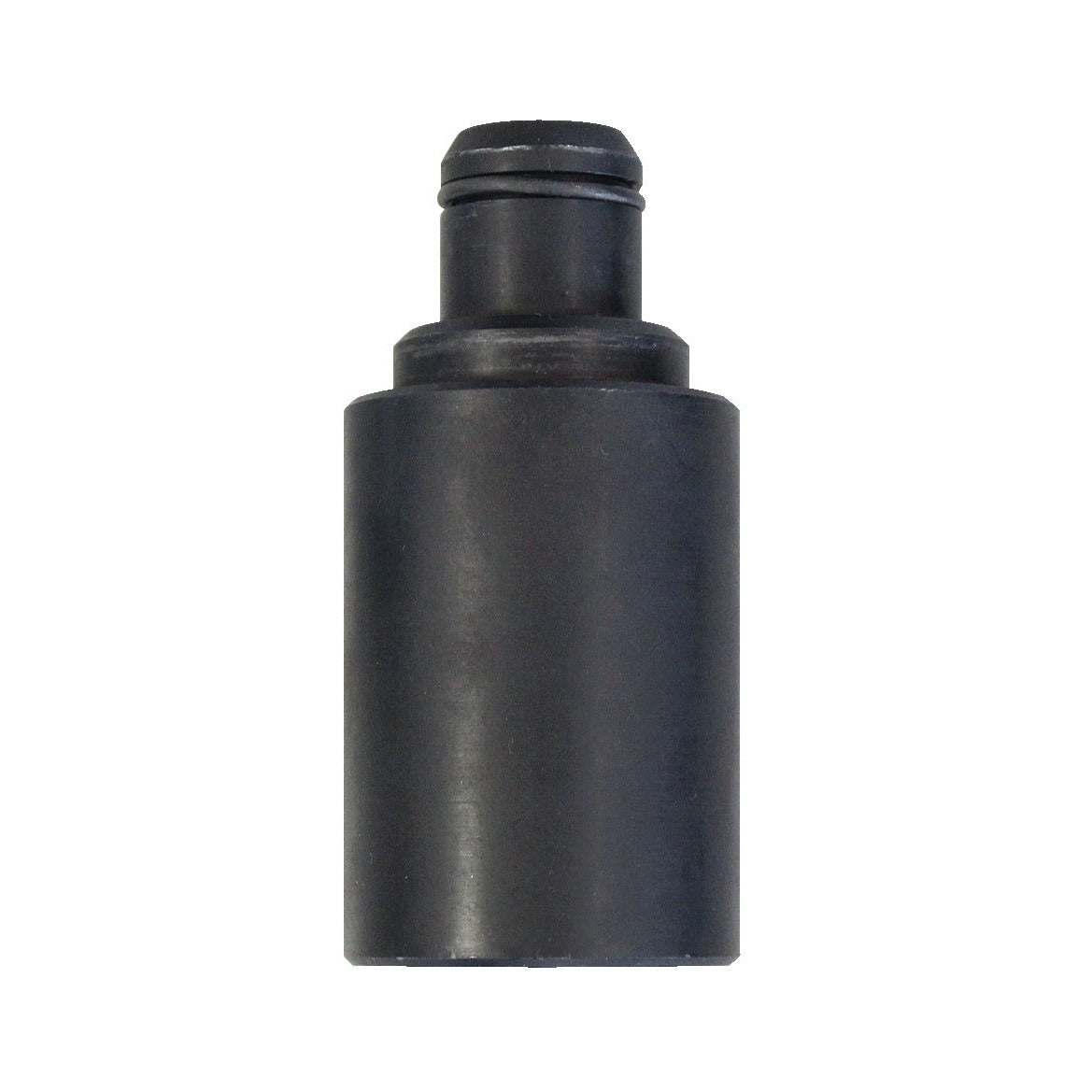 KL-1005-8002 - Pieza de presión con junta tórica: Adaptador cilíndrico metálico negro con junta tórica en el extremo superior
