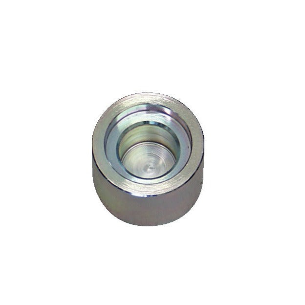 KL-1005-1115 - Pieza de presión corta: Pieza cilíndrica metálica con cavidad circular en un extremo