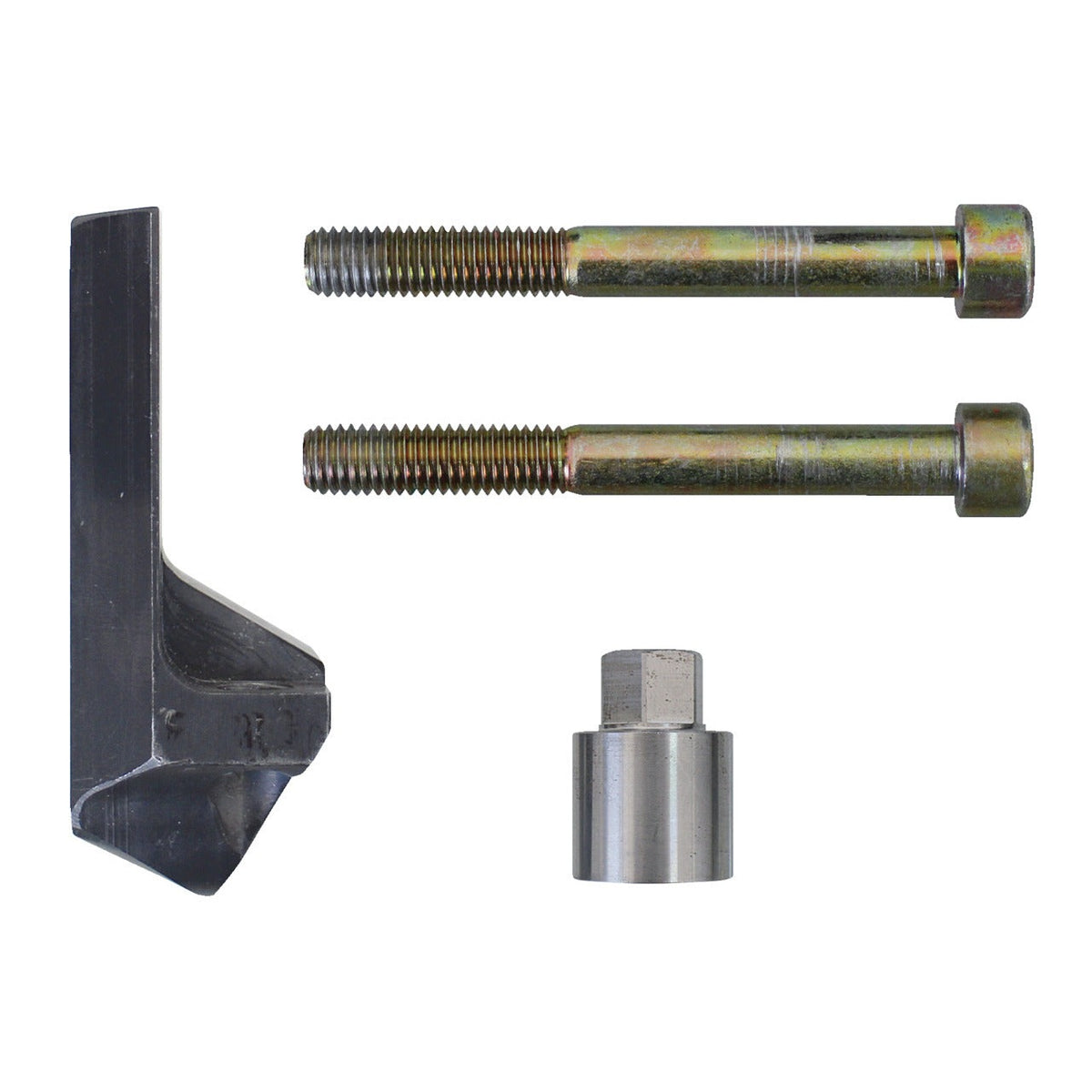 KL-0186-9201 A - Juego suplementario M12x1,5 / 30°: Garra en L con dos tornillos de rosca larga y un adaptador cilíndrico