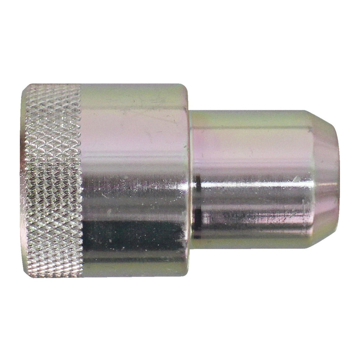 KL-0500-4006 - tuerca moleteada: Acoplamiento metálico cilíndrico con zona moleteada y punta hexagonal
