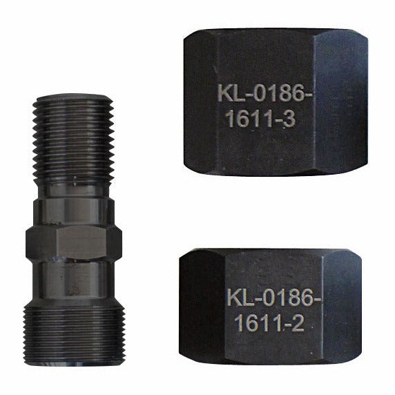KL-0186-1611 B - Adaptador de husillo de tracción, M20x1, con tuercas M25