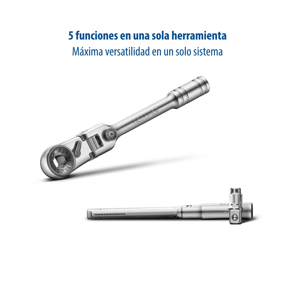 671 M-003 – Set de carraca portapuntas multifuncional, 3 piezas