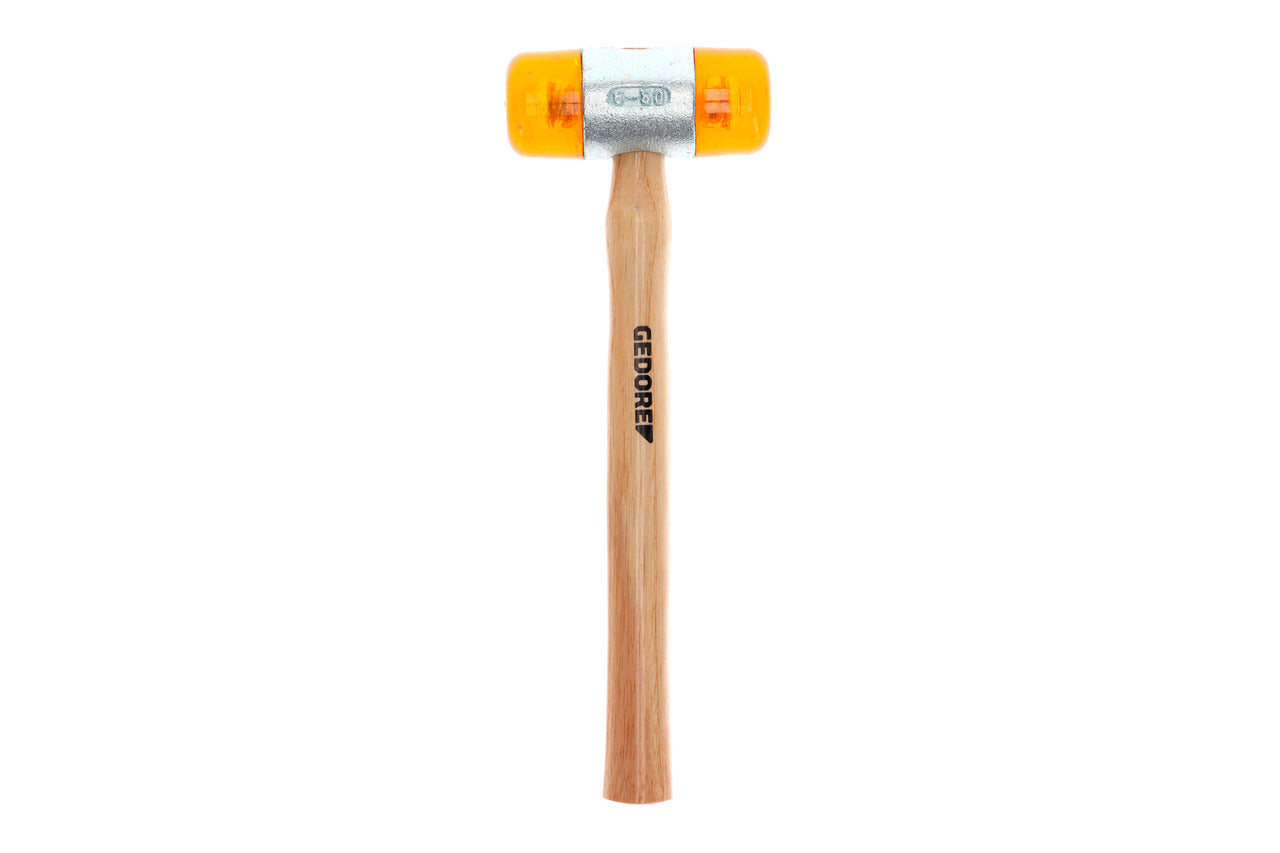 224 E - Martillos de bocas de plástico con mango de madera de fresno