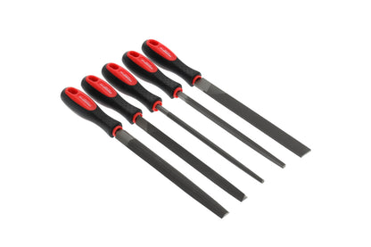 GEDORE red R93000005 - Jeu de limes 3 faces + 4 faces + plates + rondes + demi-rondes 5 pièces
