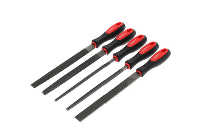 GEDORE red R93000005 - Jeu de limes 3 faces + 4 faces + plates + rondes + demi-rondes 5 pièces