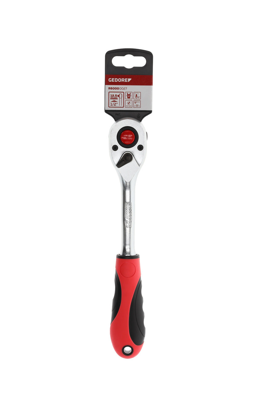 GEDORE red R60000027 - Clé à rochet réversible 1/2" avec poignée bi-matière