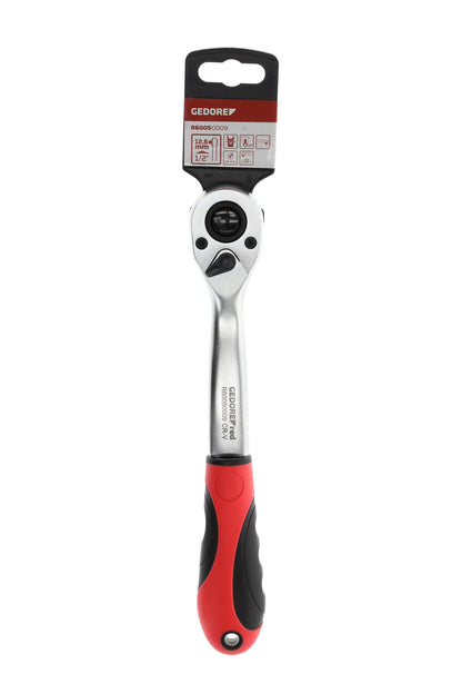 GEDORE red R60050009 - Clé à cliquet réversible 2 composants 1/2", coudée 280 mm