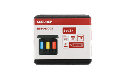 GEDORE red R63043003 - Jeu de douilles à chocs 1/2" pour jantes, 3 pièces