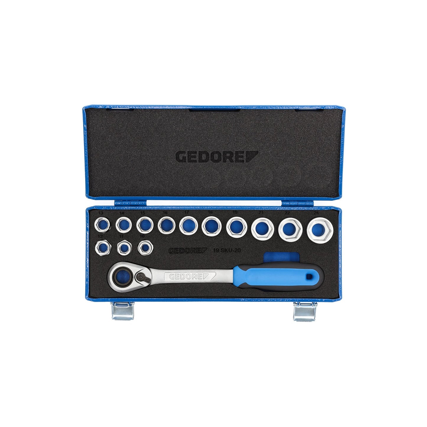 GEDORE 19 SKU-20 - Juego de Vasos Hex SK 1/2"