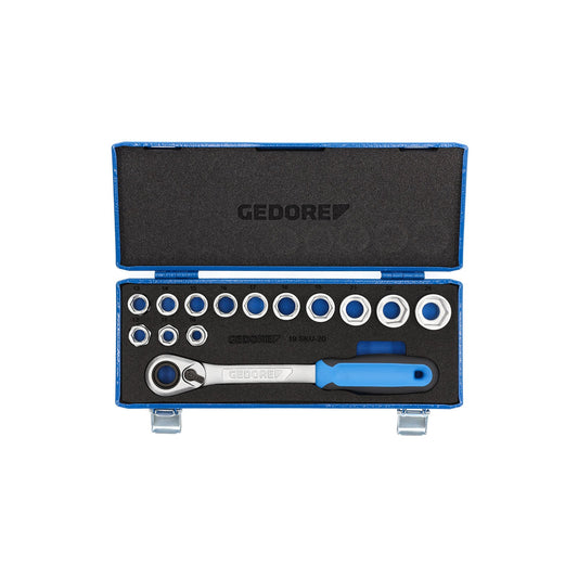 GEDORE 19 SKU-20 - Juego de Vasos Hex SK 1/2"