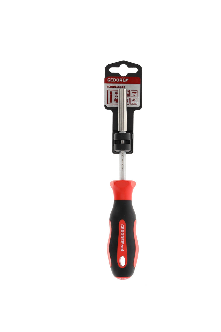 GEDORE red R38950000 - Tournevis avec embouts de vissage 1/4" et poignée bi-matière.