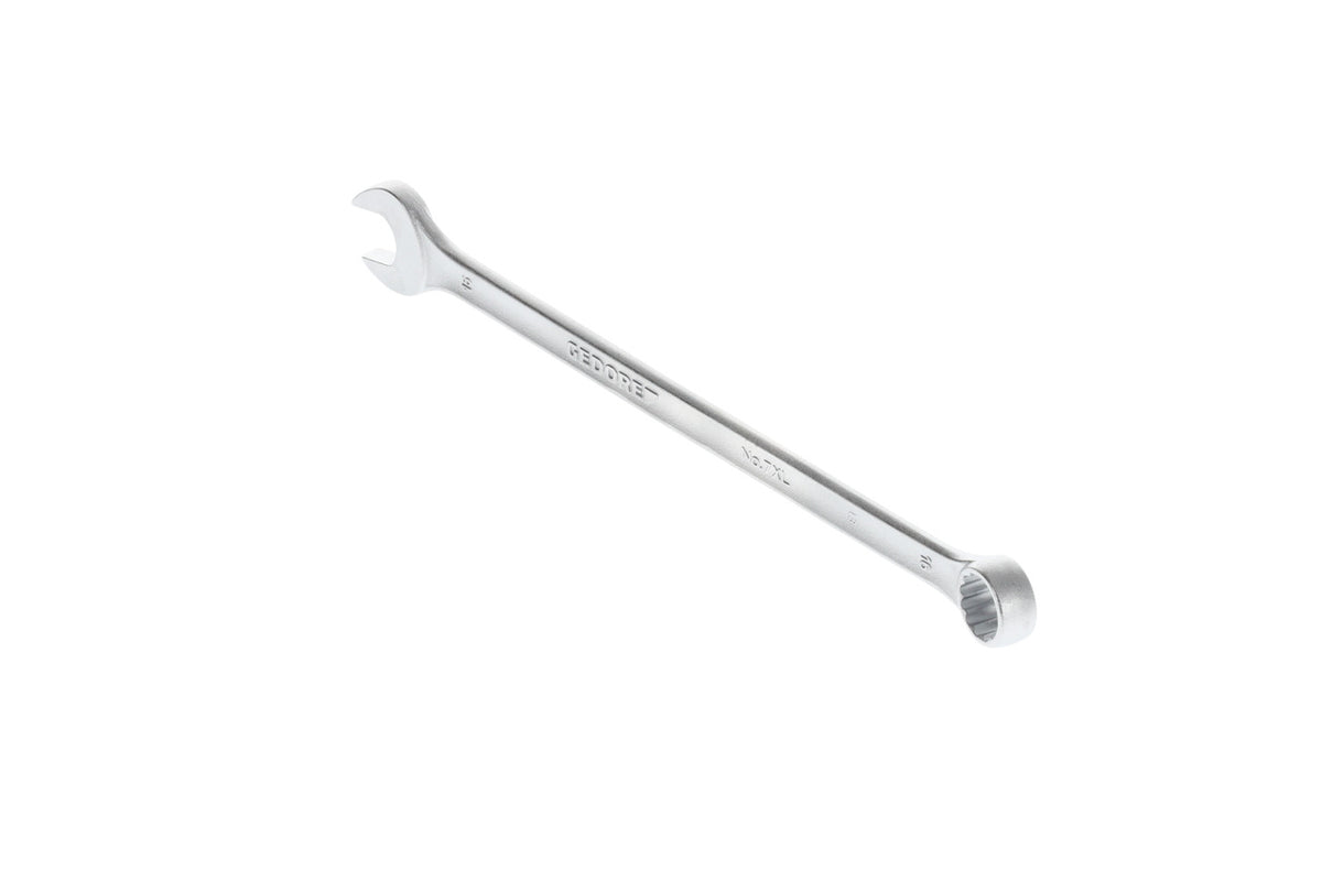 Llave Combinada XL, 16 mm: Llave combinada larga con boca abierta y extremo estriado