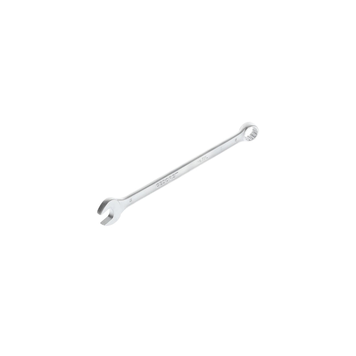 Llave Combinada XL, 16 mm: Llave combinada larga con boca abierta en un extremo y anular en el otro