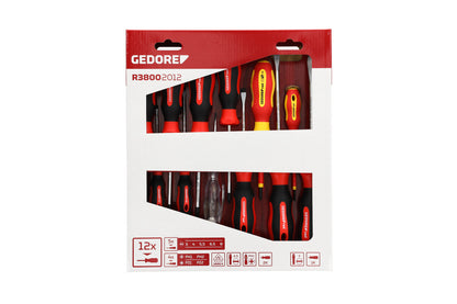 GEDORE red R38002012 - Jeu de 12 tournevis plats + PH + PZ