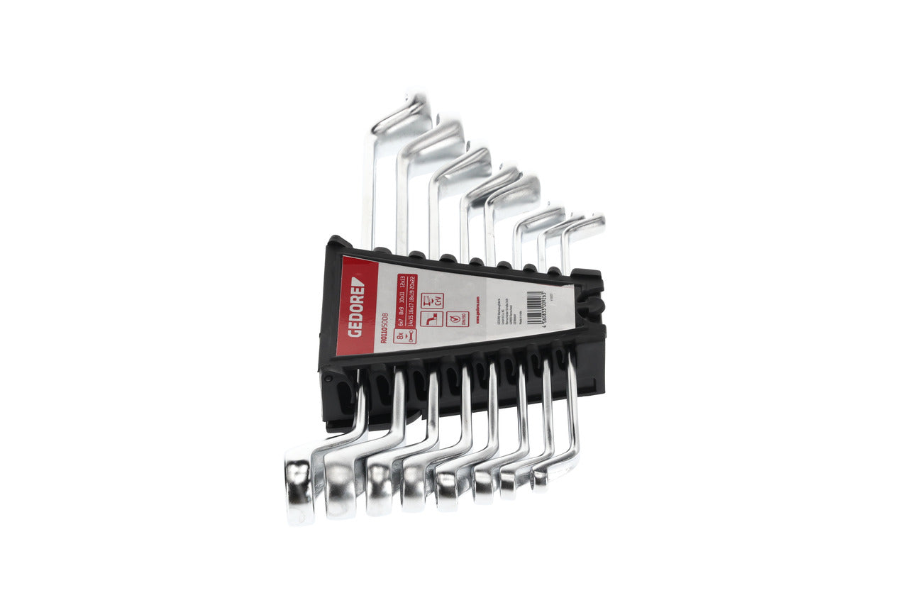 GEDORE red R01105008 - Jeu de 8 clés à molette coudées, 6-22 mm