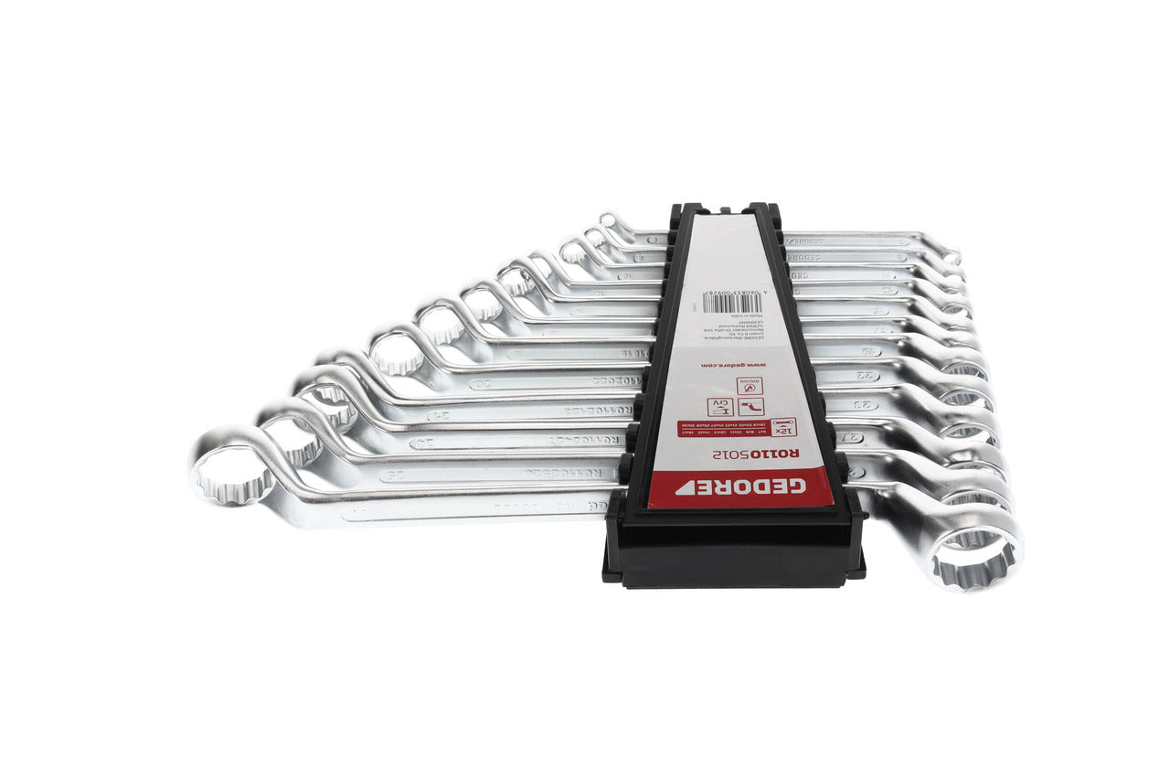 GEDORE red R01105012 - Jeu de 12 clés à molette coudées, 6-32 mm
