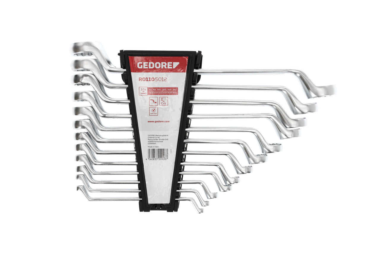 GEDORE red R01105012 - Jeu de 12 clés à molette coudées, 6-32 mm