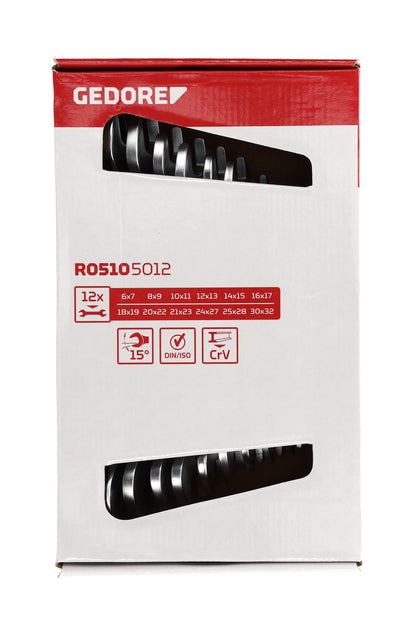 GEDORE red R05105012 - Jeu de 12 clés plates, 6-32 mm