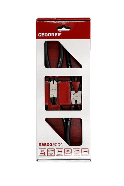 GEDORE red R28002004 - Jeu de pinces à bec pour rondelles Ø 19-60 mm, 4 pièces