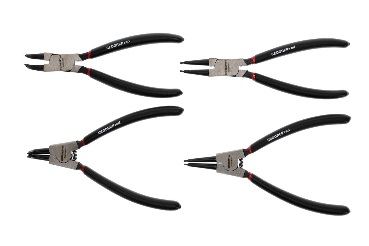 GEDORE red R28002004 - Jeu de pinces à bec pour rondelles Ø 19-60 mm, 4 pièces