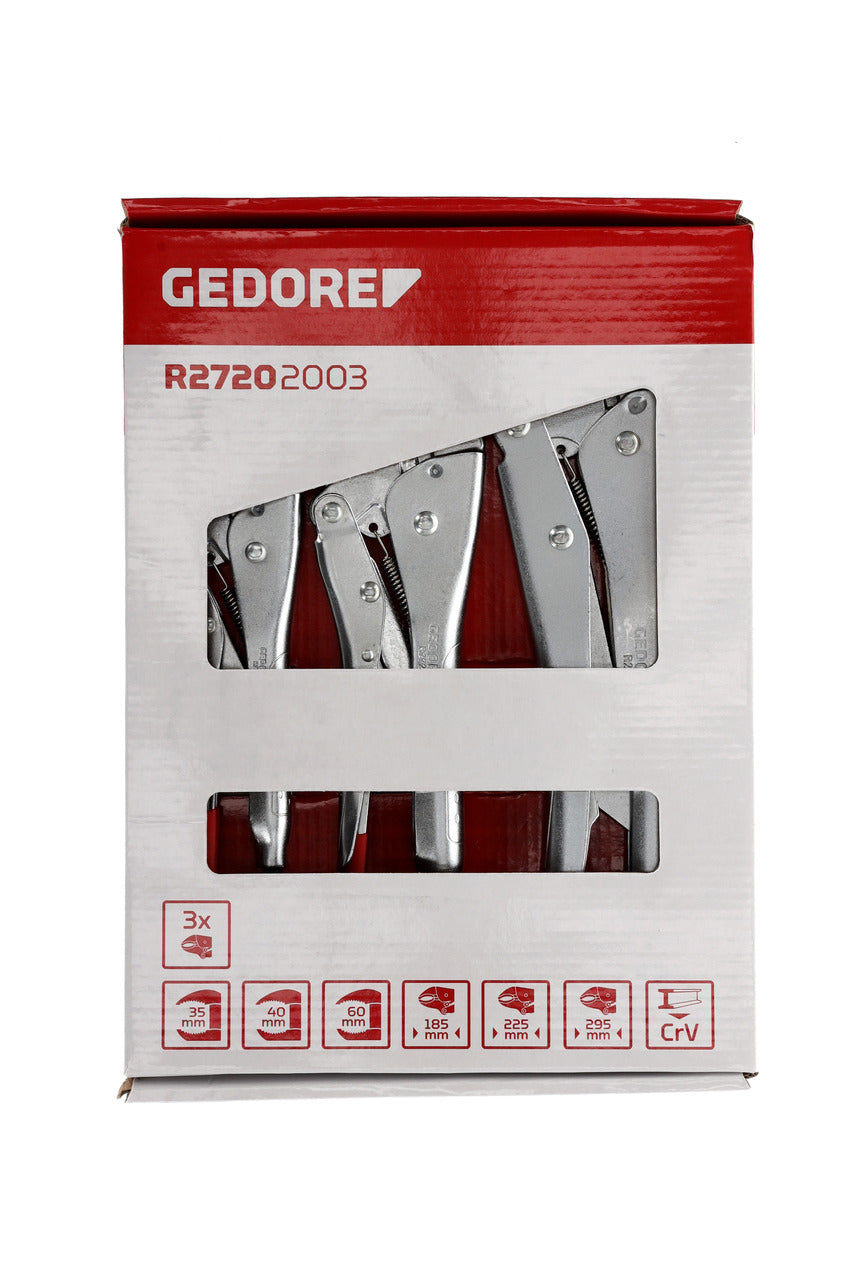 GEDORE red R27202003 - Jeu de 3 pinces Grip 7", 10", 12", 35-60mm