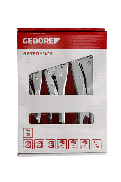 GEDORE red R27202003 - Jeu de 3 pinces Grip 7", 10", 12", 35-60mm